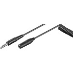 Goobay Headphone Extension Cable 6.35 mm, Coiled Cable - (50016)