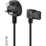 Goobay Iec Cord Uk 90�, 2 m, black, (3*1 mm�) - (45767)