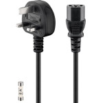 Goobay Iec Cord UK, 1.5 m, black, (3*1 mm�) - (45754)