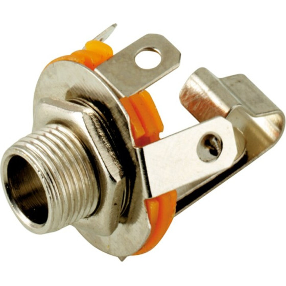 Goobay Jack Chassis Socket With Switch Contact - 6.35 Mm - Mono (10 pcs) - (11084)