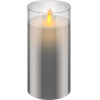 Goobay Led Real Wax Candle In Glass, 7.5 x 15 Cm - (60372)
