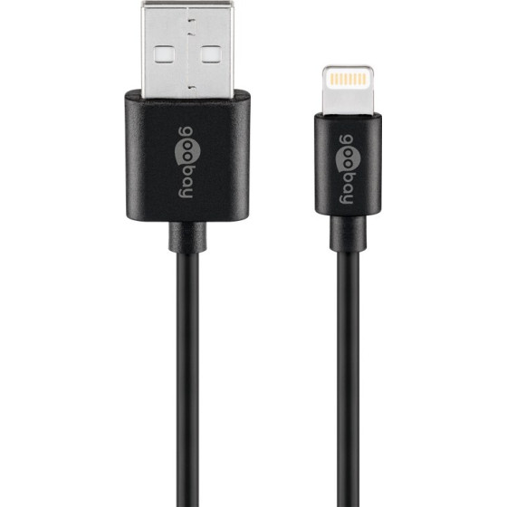 Goobay Lightning Usb Charging And Sync Cable, 0.5 m, Black - (72904)