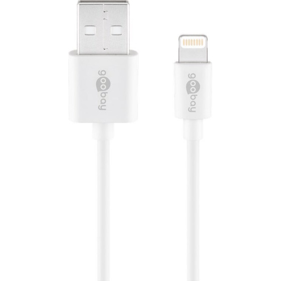 Goobay Lightning Usb Charging And Sync Cable, 0.5 m, White - (72905)