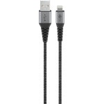 Goobay Lightning USB-A Textile Cable With Metal Plugs, 2 m - (49269)