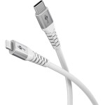 Goobay Lightning USB-C(TM) Supersoft Textile Cable With Metal Plugs, 0.5 m, White - (74518)