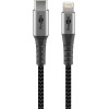 Goobay Lightning USB-C(TM) Textile Cable With Metal Plugs, 0.5 m - (49270)