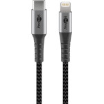 Goobay Lightning USB-C(TM) Textile Cable With Metal Plugs, 2 m - (49272)