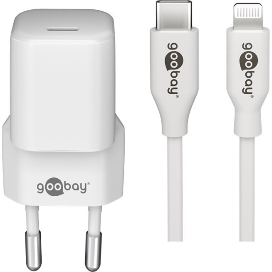 Goobay Lightning/USB-C(TM) Pd Charging Set Nano (20 W) - (61084)
