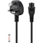 Goobay Mains Cable UK, 1.8 m, black, (3*0.75 mm�) - (96046)