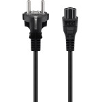 Goobay Mains Cable With Safety Plug, 2 m, black, (3*0.75 mm�) - (70765)
