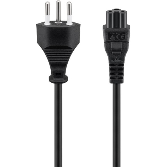 Goobay Mains Connection Cable Switzerland, 1.8 m, Black, (3*0.75 mm�) - (93960)