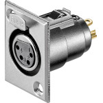 Goobay Microphone Chassis Femal Socket, Xlr Female (4-pin) - (11972)