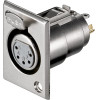 Goobay Microphone Chassis Femal Socket, Xlr Female (5-pin) - (11971)