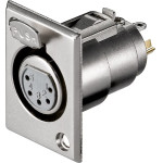 Goobay Microphone Chassis Femal Socket, Xlr Female (5-pin) - (11971)