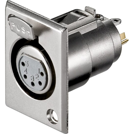 Goobay Microphone Chassis Femal Socket, Xlr Female (5-pin) - (11971)