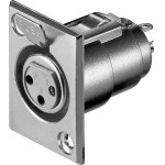 Goobay Microphone Chassis Female Socket, Xlr Female (3-pin) - (11221)