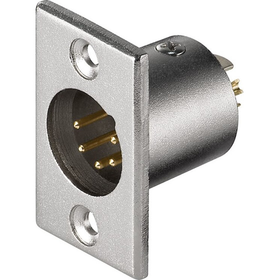 Goobay Microphone Chassis Male Socket, Xlr Male (5-pin) - (11966)
