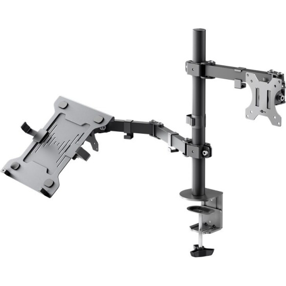 Goobay Monitor Mount With Laptop Arm Flex, Black - (70815)