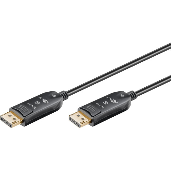 Goobay Optical DisplayPort(TM) Hybrid Connection Cable 2.x(2.0/2.1) (AOC), 40 Gbit/s - (64869)