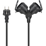 Goobay Outdoor Double Extension Cable, 10 m, black, (3*1.5 mm�) - (65435)