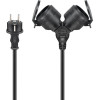 Goobay Outdoor Double Extension Cable, 5 m, black, (3*1.5 mm�) - (65434)