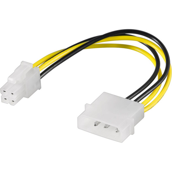 Goobay Pc Power Cable/Adapter, 5.25 Inch Male To ATX12 P4, 4-Pin - (51362)