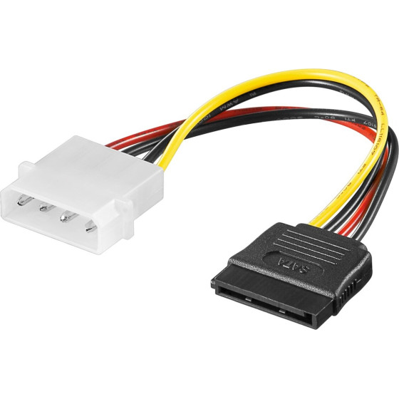 Goobay Pc Power Cable/Adapter, 5.25 Inch Male To Sata - (50674)