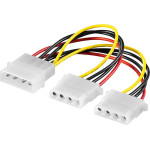 Goobay Pc Y Power Cable/Adapter (5.25 Inch), 1x Male To 2x Female - (50684)