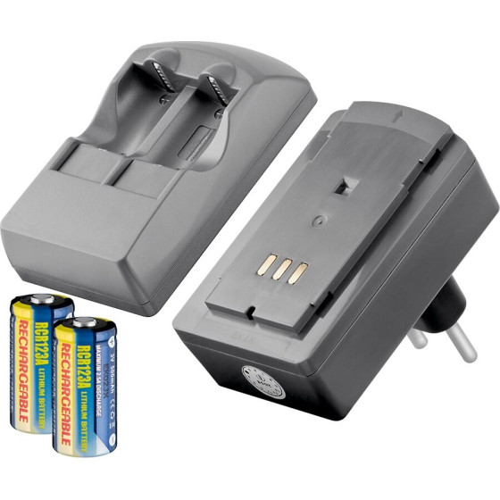 Goobay Photo Battery Charger incl. 2x RCR123 Rechargeable Batteries - (46305)