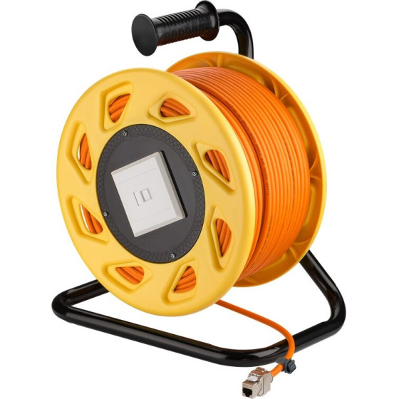 Goobay Portable RJ45 Network Cable Reel Extension, Orange - (58934)
