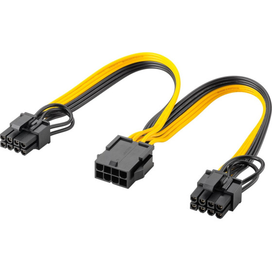 Goobay Power Supply Cable 8-Pin Female To Dual 6+2 Male For Pcie - (60000)