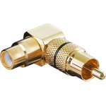 Goobay Rca Adapter 90�, Gold Version, Black (10 pcs) - (11590)