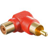 Goobay Rca Adapter 90�, Red (10 pcs) - (11686)