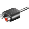 Goobay Rca Adapter, Stereo Female To Aux Jack, 6.35 Mm Male (10 pcs) - (11615)
