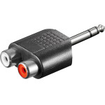 Goobay Rca Adapter, Stereo Female To Aux Jack, 6.35 Mm Male (10 pcs) - (11615)