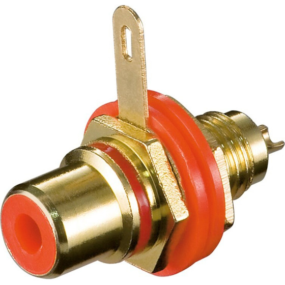 Goobay Rca Female Connector For Housing Assembly With Insulation And Soldered Connection (10 pcs) - (11307)