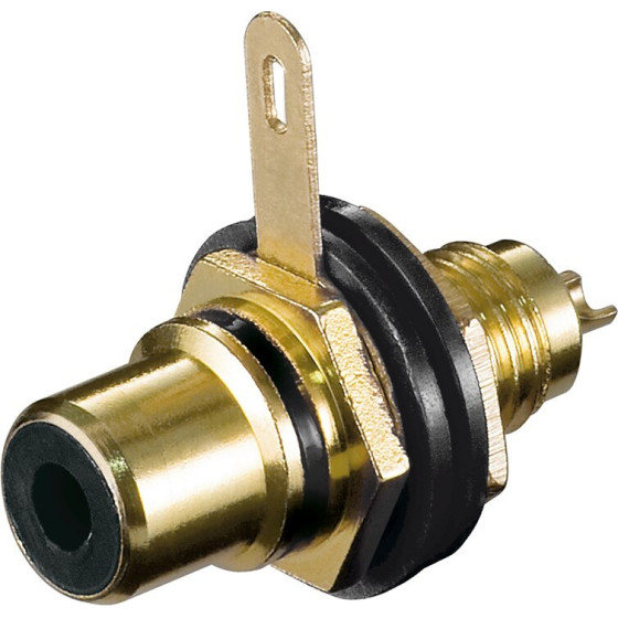 Goobay Rca Female Connector For Housing Assembly With Insulation And Soldered Connection (10 pcs) - (11308)
