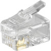 Goobay RJ10 Modular Plug For Flat Cables, 4-Pin (10 pcs) - (50249)