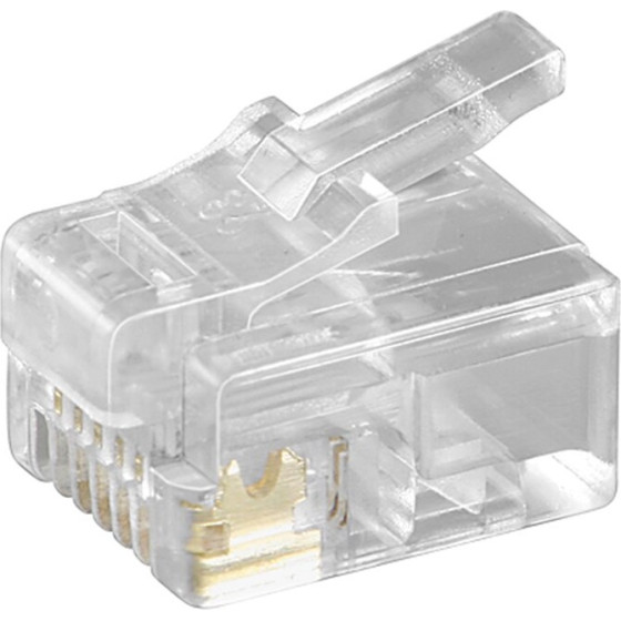 Goobay RJ12 Modular Plug For Flat Cables, 6-Pin (10 pcs) - (50251)