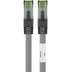 Goobay RJ45 (Cat 6A, 500 MHz) Patch Cable With Cat 8.1 S/Ftp Raw Cable, Grey - (55143)
