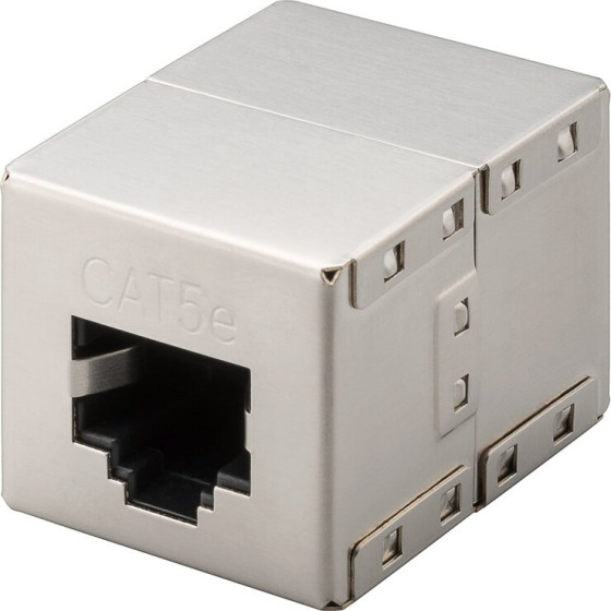 Goobay RJ45 Modular Coupler, Cat 5e, Metal Housing - (15027)