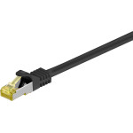 Goobay RJ45 Patch Cord CAT 6A S/FTP (PiMF), 500 MHz, with CAT 7 Raw Cable, black 10 m - (91644)