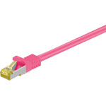 Goobay RJ45 Patch Cord Cat 6A S/Ftp (PiMF), 500 MHz, With Cat 7 Raw Cable, Magenta - (91578)
