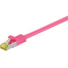 Goobay RJ45 Patch Cord Cat 6A S/Ftp (PiMF), 500 MHz, With Cat 7 Raw Cable, Magenta - (91659)