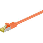Goobay RJ45 Patch Cord Cat 6A S/Ftp (PiMF), 500 MHz, With Cat 7 Raw Cable, Orange - (91669)