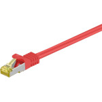 Goobay RJ45 Patch Cord CAT 6A S/FTP (PiMF), 500 MHz, with CAT 7 Raw Cable, red 30 m - (91679)