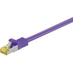 Goobay RJ45 Patch Cord Cat 6A S/Ftp (PiMF), 500 MHz, With Cat 7 Raw Cable, Violet - (91645)