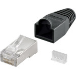 Goobay RJ45 Plug, Cat 5e Stp Shielded With Strain-Relief Boot (10 pcs) - (68749)