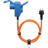 Goobay Cee Adapter Cable, Safety Plug (Type E/F) To 90� Cee Coupler And Safety Coupler (Type E/F), 1.5 m - (76222)
