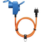 Goobay Cee Adapter Cable, Safety Plug (Type E/F) To 90� Cee Coupler And Safety Coupler (Type E/F), 1.5 m - (76222)